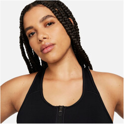 NIKE Dri-FIT Swoosh Medium-Support Padded Zip-Front...