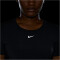 NIKE Dri-FIT One Luxe Standard Fit Trainingsshirt Damen black/reflective silv S