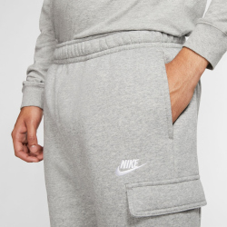 NIKE Sportswear Club Fleece Cargo Pants Herren dk grey heather/matte silver/white XS
