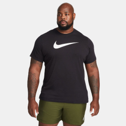 NIKE Sportswear Swoosh T-Shirt Herren black/white XS