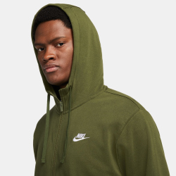 NIKE Sportswear Club French Terry Kapuzenjacke rough green/rough green/white S