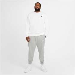 NIKE Sportswear Club Fleece Crew Sweatshirt Herren 100 - white/black XXL