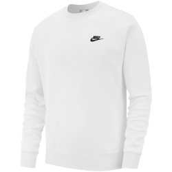 NIKE Sportswear Club Fleece Crew Sweatshirt Herren 100 - white/black XXL