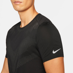 NIKE Dri-FIT Run Division Rise 365 kurzarm Laufshirt Herren black/reflective silv S
