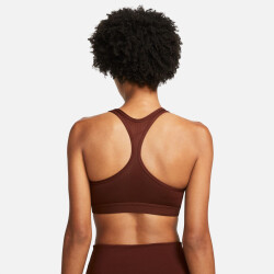 NIKE Dri-FIT Swoosh Icon Clash Medium-Support Non-Padded Graphic Sport-BH Damen bronze eclipse/archaeo pink XS