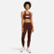NIKE Dri-FIT Swoosh Icon Clash Medium-Support Non-Padded Graphic Sport-BH Damen bronze eclipse/archaeo pink XS