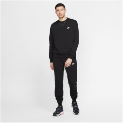 NIKE Sportswear Club Fleece Crew Sweatshirt Herren black/white XS