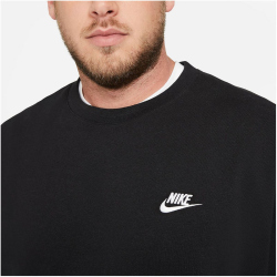 NIKE Sportswear Club Fleece Crew Sweatshirt Herren black/white M