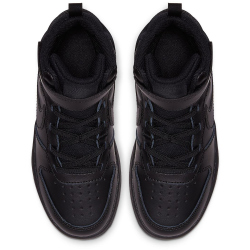 NIKE Court Borough Mid 2 Sneaker Kinder black/black-black 33.5
