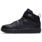 NIKE Court Borough Mid 2 Sneaker Kinder black/black-black 33.5