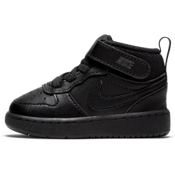 NIKE Court Borough Mid 2 Sneaker Kinder black/black-black 19.5