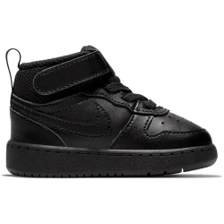 NIKE Court Borough Mid 2 Sneaker Kinder black/black-black 19.5