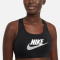 NIKE Dri-FIT Swoosh Medium-Support Non-Padded Graphic Sport-BH Damen black/white/particle grey XS
