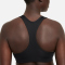 NIKE Dri-FIT Swoosh Medium-Support Non-Padded Graphic Sport-BH Damen black/white/particle grey XS