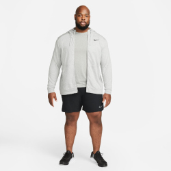NIKE Dri-FIT Full-Zip Trainings-Hoodie Herren dk grey heather/black L