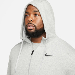 NIKE Dri-FIT Full-Zip Trainings-Hoodie Herren dk grey heather/black L