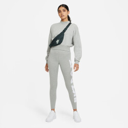 NIKE Sportswear Essential High-Rise Leggings Damen 063 - dk grey heather/white XS