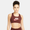 NIKE Dri-FIT Swoosh Medium-Support Non-Padded Graphic Sport-BH Damen bronze eclipse/pink oxford/archaeo pink XS