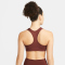 NIKE Dri-FIT Swoosh Medium-Support Non-Padded Graphic Sport-BH Damen bronze eclipse/pink oxford/archaeo pink XS