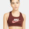 NIKE Dri-FIT Swoosh Medium-Support Non-Padded Graphic Sport-BH Damen bronze eclipse/pink oxford/archaeo pink XS