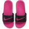 NIKE Kawa Badelatschen Jungen black/vivid pink 28