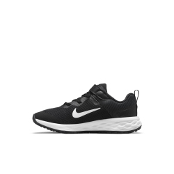 NIKE Revolution 6 Freizeitschuhe mit Klettverschlu&szlig; Kinder black/white-dk smoke grey 29.5