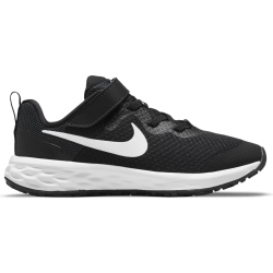 NIKE Revolution 6 Freizeitschuhe mit Klettverschlu&szlig; Kinder black/white-dk smoke grey 29.5