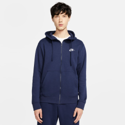 NIKE Sportswear Club Fleece Kapuzenjacke Herren midnight navy/midnight navy/white XS