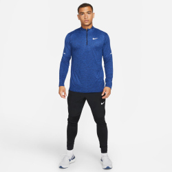 NIKE Dri-FIT Element 1/2-Zip Laufshirt Herren obsidian/game royal/reflective silv S