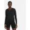 NIKE Dri-FIT One Standard Fit langarm Top Damen 010 - black/white XL