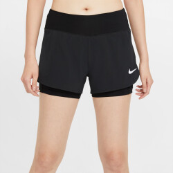 NIKE Eclipse 2in1 Laufshorts Damen black/reflective silv L