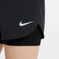 NIKE Eclipse 2in1 Laufshorts Damen black/reflective silv L
