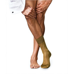 FALKE No. 9 Pure Fil dÉcosse Socken Herren brass...