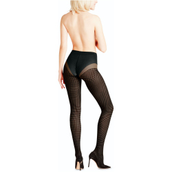 FALKE Houndstooth 15 DEN Tights Damen black S