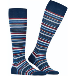 FALKE Microblock gestreifte Kniestrümpfe Herren royal blue 45-46