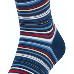 FALKE Microblock gestreifte Kniestr&uuml;mpfe Herren royal blue 39-40