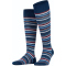 FALKE Microblock gestreifte Kniestr&uuml;mpfe Herren royal blue 39-40
