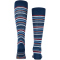 FALKE Microblock gestreifte Kniestr&uuml;mpfe Herren royal blue 39-40