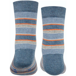 FALKE Mixed Stripe Kindersocken light denim 35-38