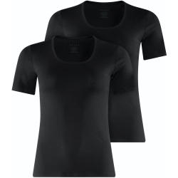 2er Pack FALKE kurzarm Funktionsshirt Daily Comfort Damen black L