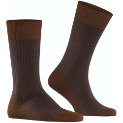 FALKE Oxford Stripe Socken Herren chestnut 39-40