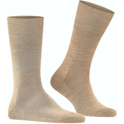 FALKE Airport Merino-Socken Herren nutmeg mel 45-46