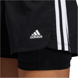 adidas Pacer 3-Streifen Woven 2in1 Trainingsshorts Damen
