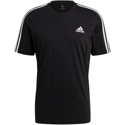 adidas Essentials 3-Streifen T-Shirt Herren black/white S