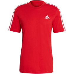 adidas Essentials 3-Streifen T-Shirt Herren scarlet L