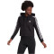 adidas Essentials 3-Streifen Cropped Hoodie Damen black/white XL