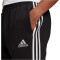 adidas Essentials Fleece Tapered Cuff 3-Streifen Trainingshose Herren black/white S