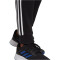 adidas Essentials Fleece Tapered Cuff 3-Streifen Trainingshose Herren black/white S