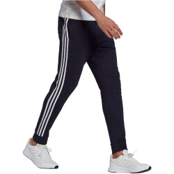 adidas Essentials Fleece Tapered Cuff 3-Streifen Trainingshose Herren legend ink/white S