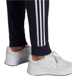 adidas Essentials Fleece Tapered Cuff 3-Streifen Trainingshose Herren legend ink/white S
